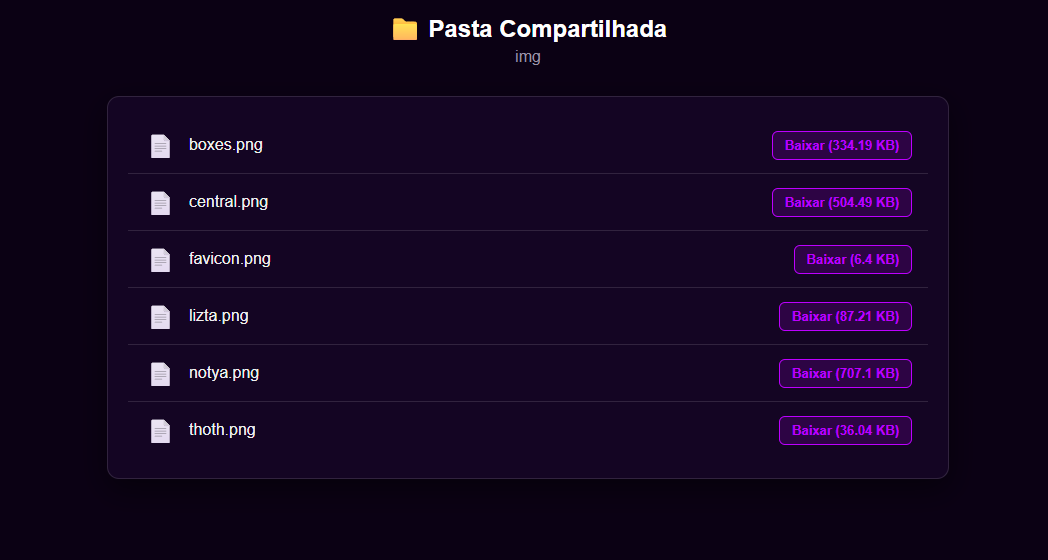 KodeWeb Explorer - Compartilhamento